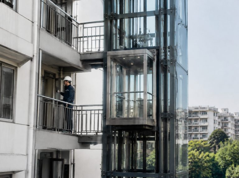 景德镇旧楼加建观光电梯